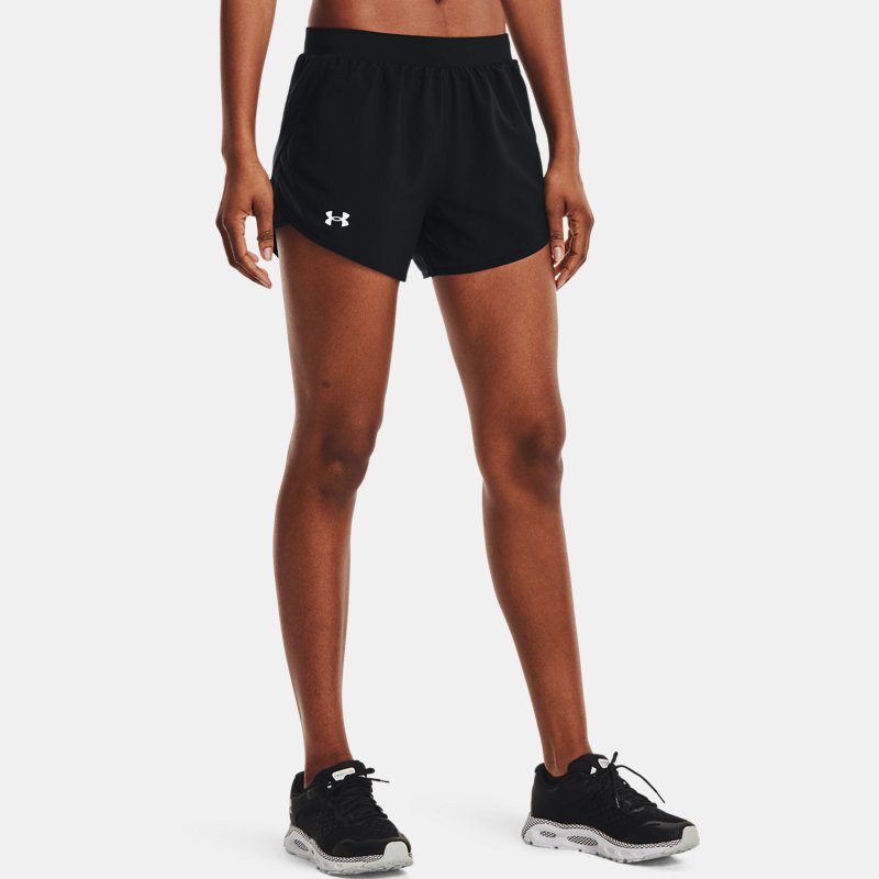 Women's Under Armour Fly-By 2.0 Shorts Black / Black / Reflective XS